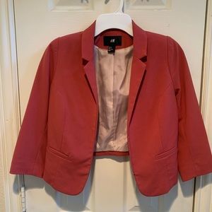 Pink cropped blazer